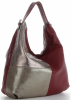 Bőr táska shopper bag Genuine Leather piros 5521